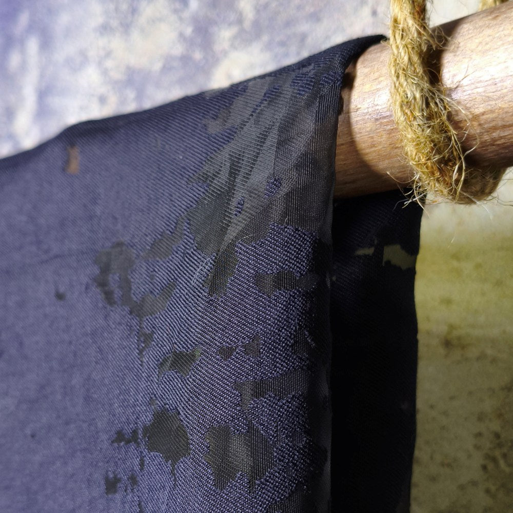 Black mottled pattern floral craft lightweight designer fabric