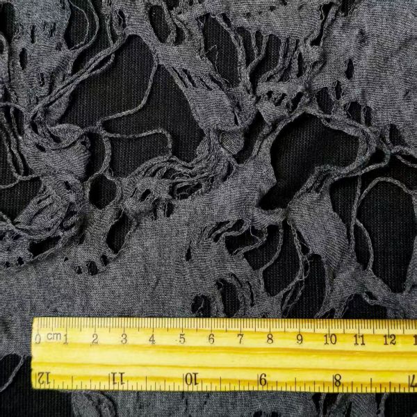 Black Knitted street artistic fabric