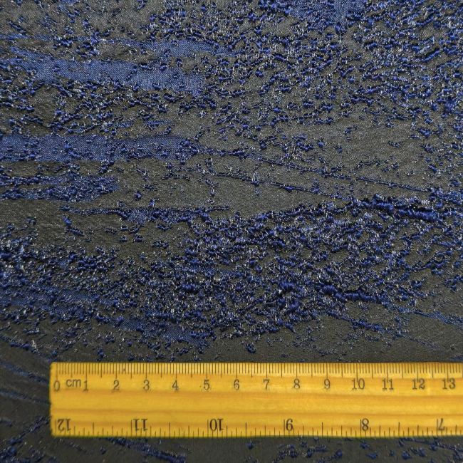 Deep Blue Heavy Industrial solid Particle Texture Designer Fabric