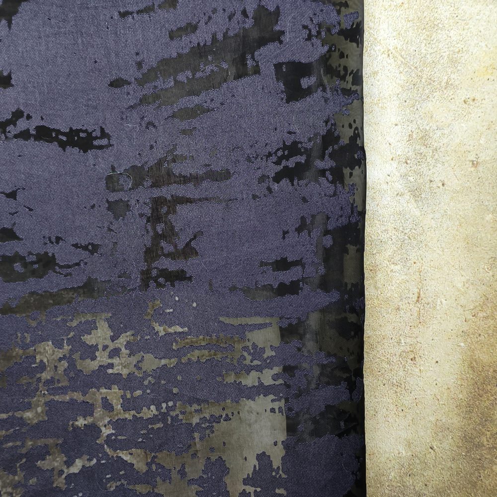 Black mottled pattern floral craft lightweight designer fabric