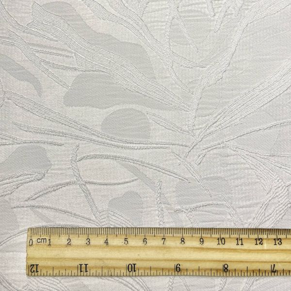 Leaf & branch texture non-stretch jacquard fabric