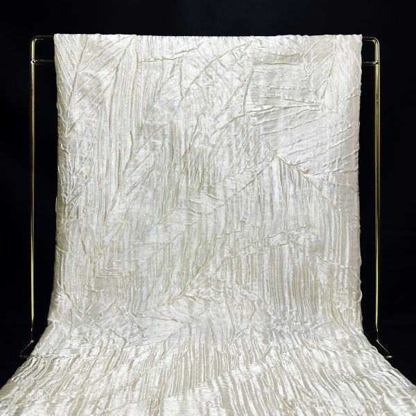 Special pleated double process texture fabric