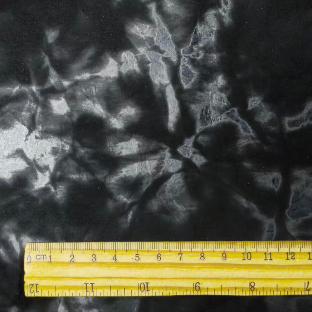 High-grade black fabric with metallic layered texture