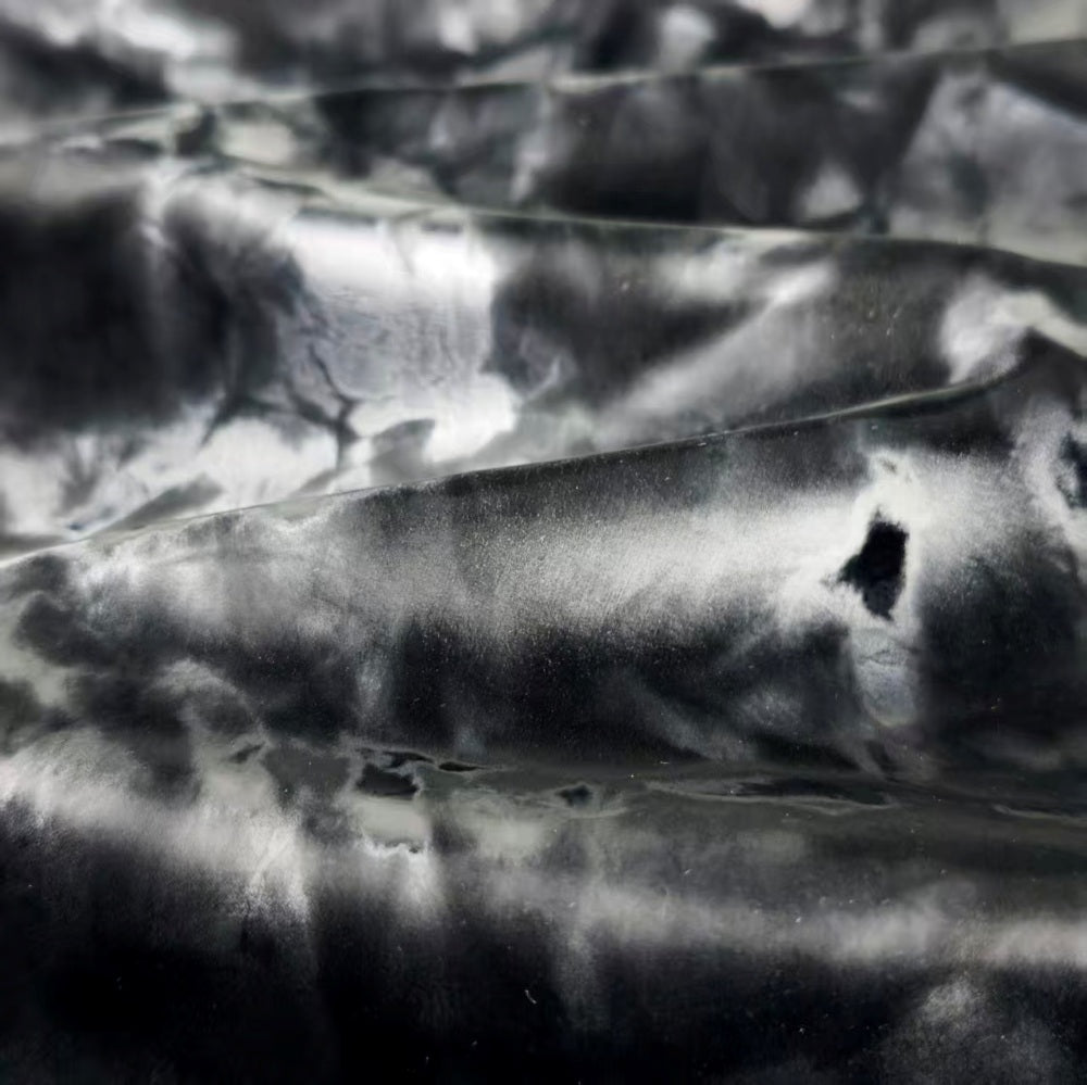 High-grade black fabric with metallic layered texture