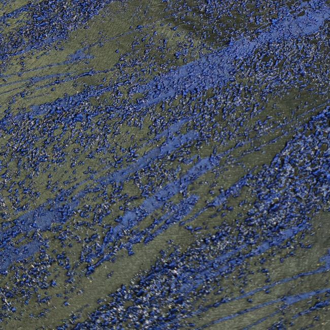 Deep Blue Heavy Industrial solid Particle Texture Designer Fabric