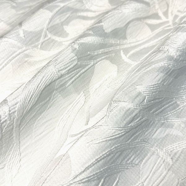 Leaf & branch texture non-stretch jacquard fabric