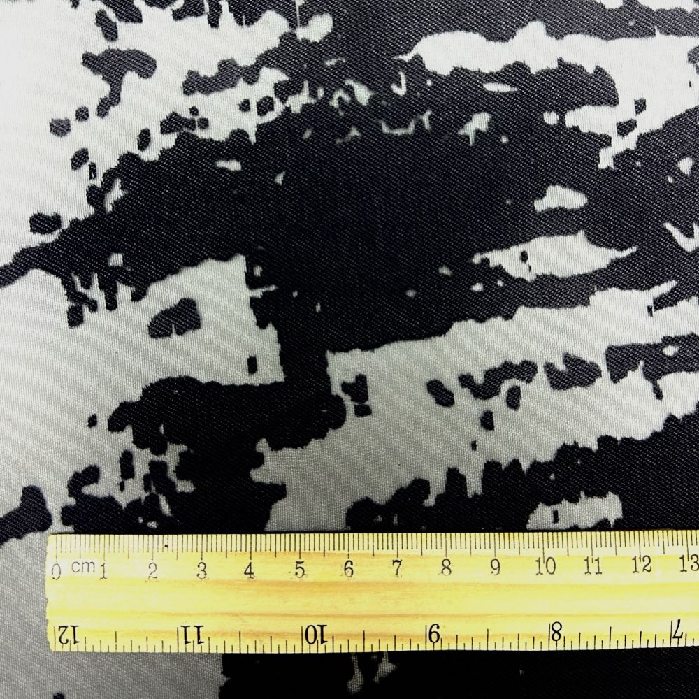 Black mottled pattern floral craft lightweight designer fabric