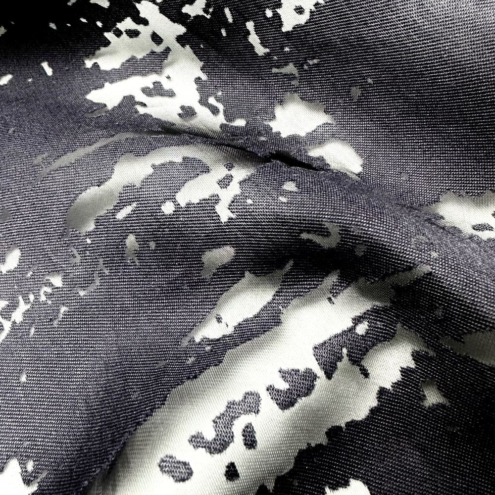 Black mottled pattern floral craft lightweight designer fabric