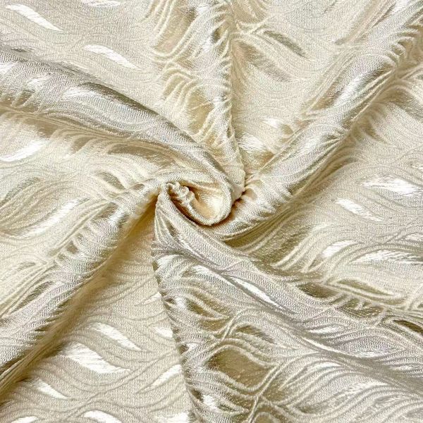 Water ripple line jacquard textured designer fabric (champagne)