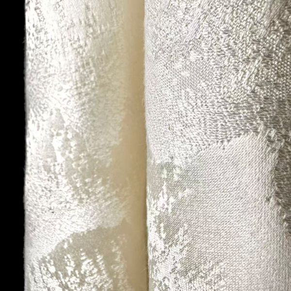 Mountain pattern solid cream textured Fabric