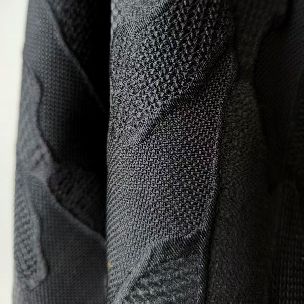 Black Irregular pattern splicing solid jacquard designer fabric