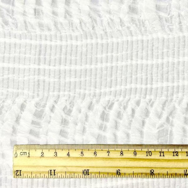 White heavy-duty fish scale texture, pleated, soft  fabric