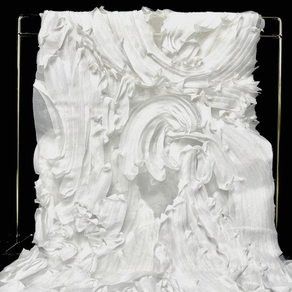 White wave texture organza base fabric creative fabric