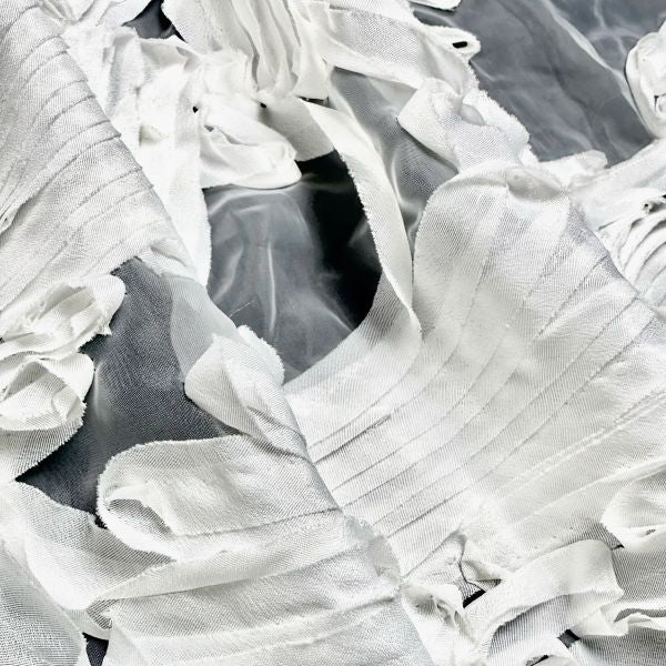 White wave texture organza base fabric creative fabric