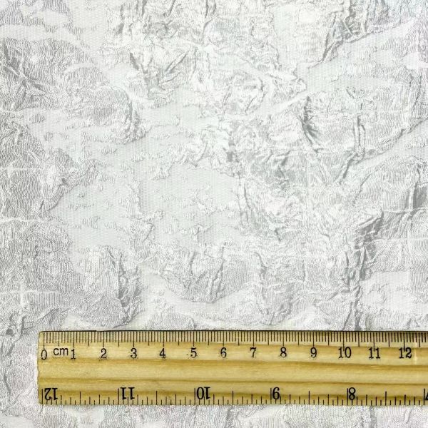 White irregular marble embossed texture fabric