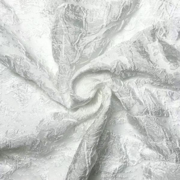 White irregular marble embossed texture fabric