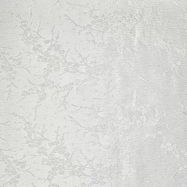 White plum blossom pattern embossed non-stretch design fabric