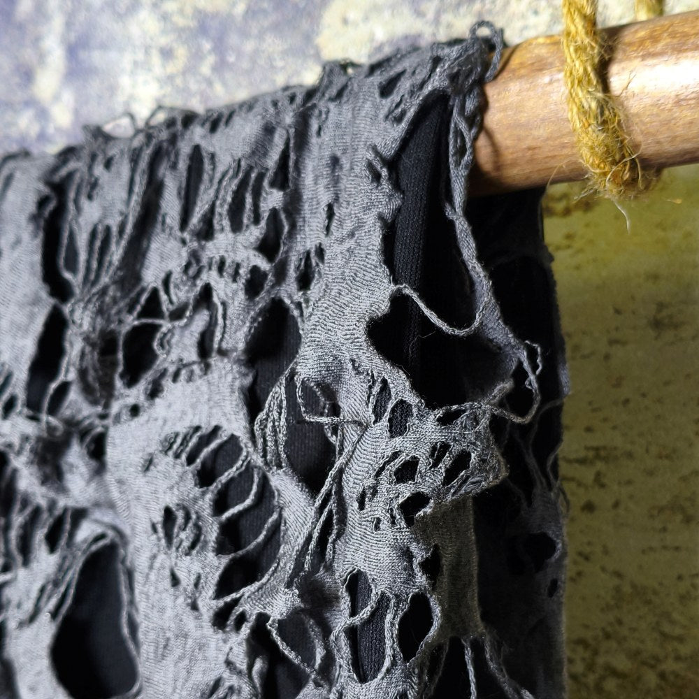 Black Knitted street artistic fabric