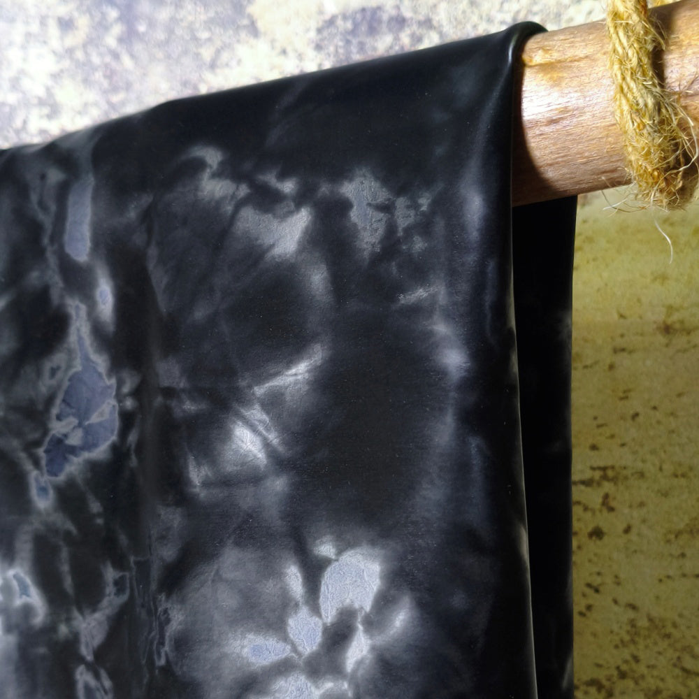 High-grade black fabric with metallic layered texture