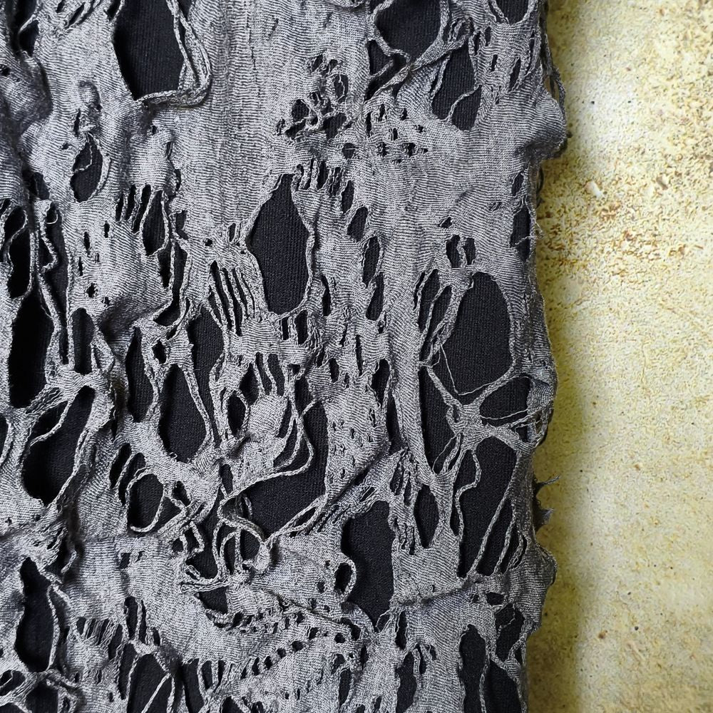 Black Knitted street artistic fabric