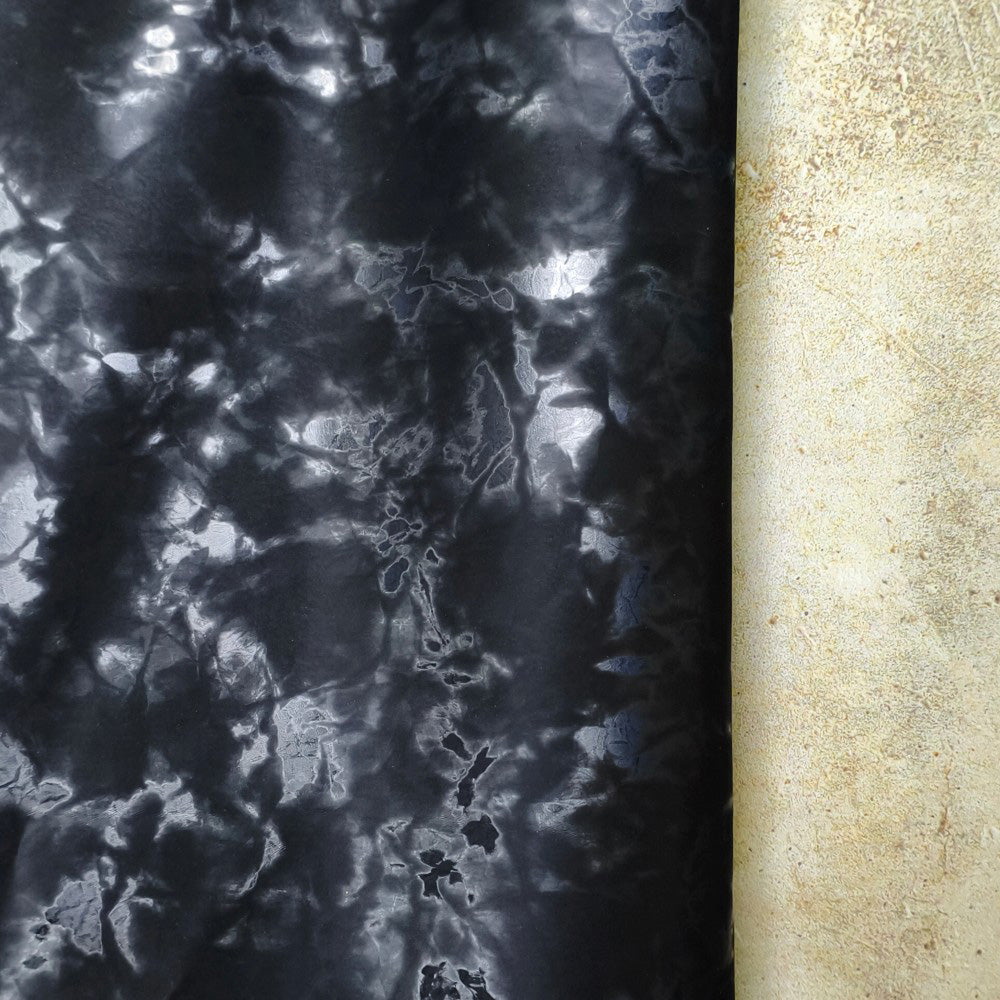 High-grade black fabric with metallic layered texture