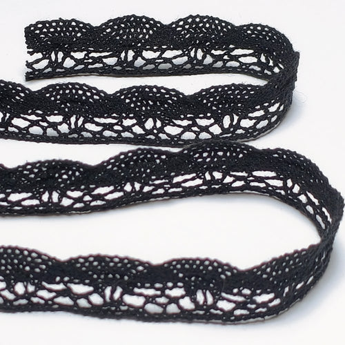 21mm DIY black fan-shaped cotton fabric clothing lace