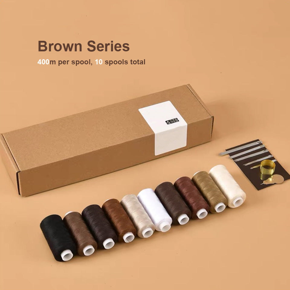 Premium Natural-Dyed Thread Brown Series Set