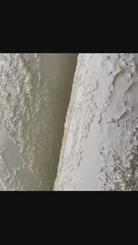 Solid jacquard cream white designer fabric