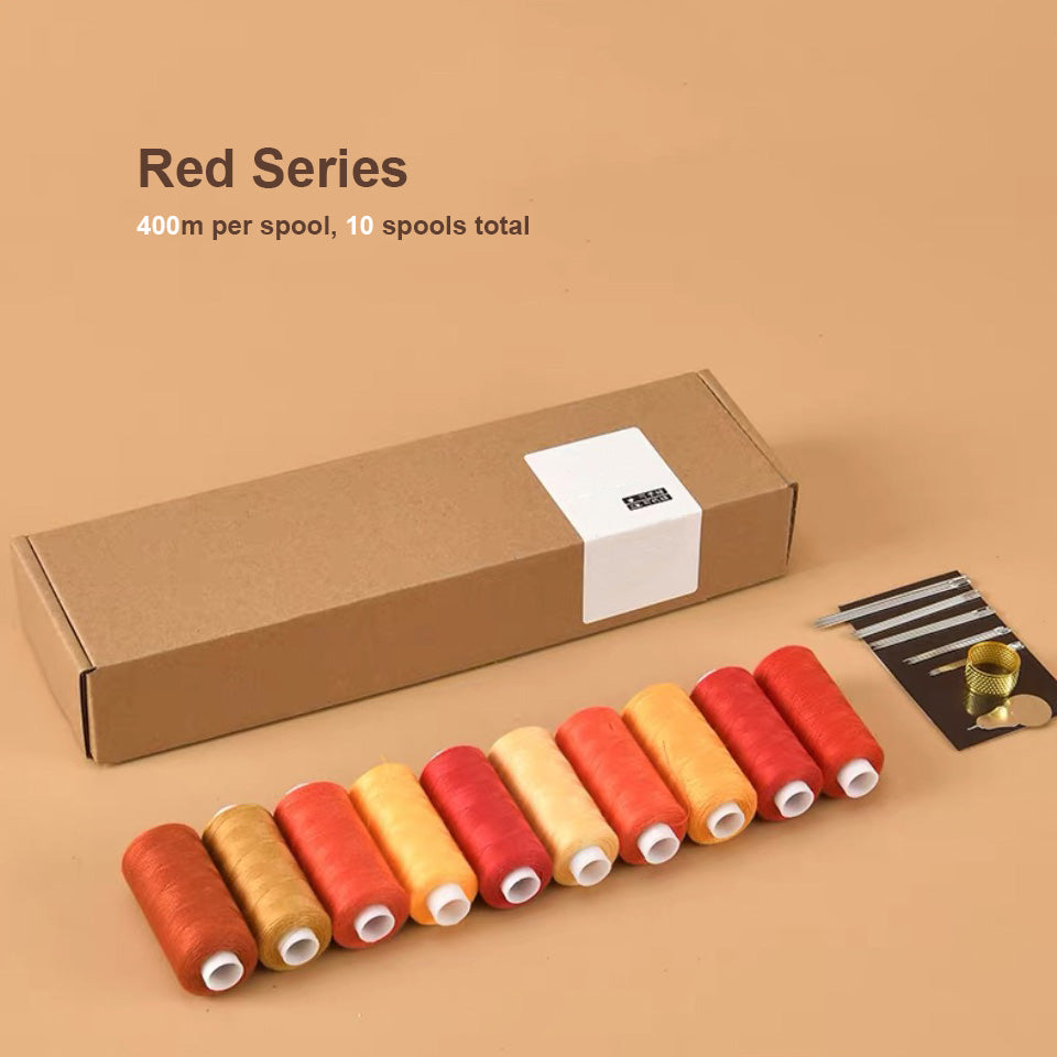 Premium Natural-Dyed Thread Red Series Set